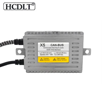 

HCDLT 12V 55W DLT X5 Canbus Ballast HID Decoder Error Free AC Slim HID Reactor Replacement For Car Headlight Fog Light H1 H3 H7