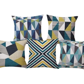 

AFBC 5Pcs, Linen Cotton Seat Cushion Covers, 45Cm X 45Cm, Northern Europe