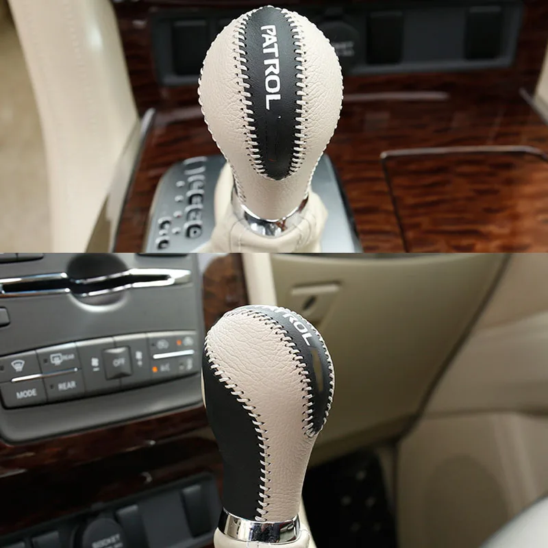 Кожаная рукоятка для Nissan патруль Y62 Armada 2016 2017 2018 2019 2020 аксессуары|Лепнина