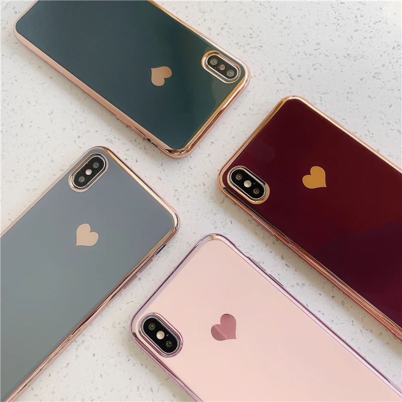 Роскошный чехол с сердечком для iphone 11 11Pro Max Phon, чехол для iphone XR XS Max 6 6s 7 8 Plus, мягкий силиконовый чехол