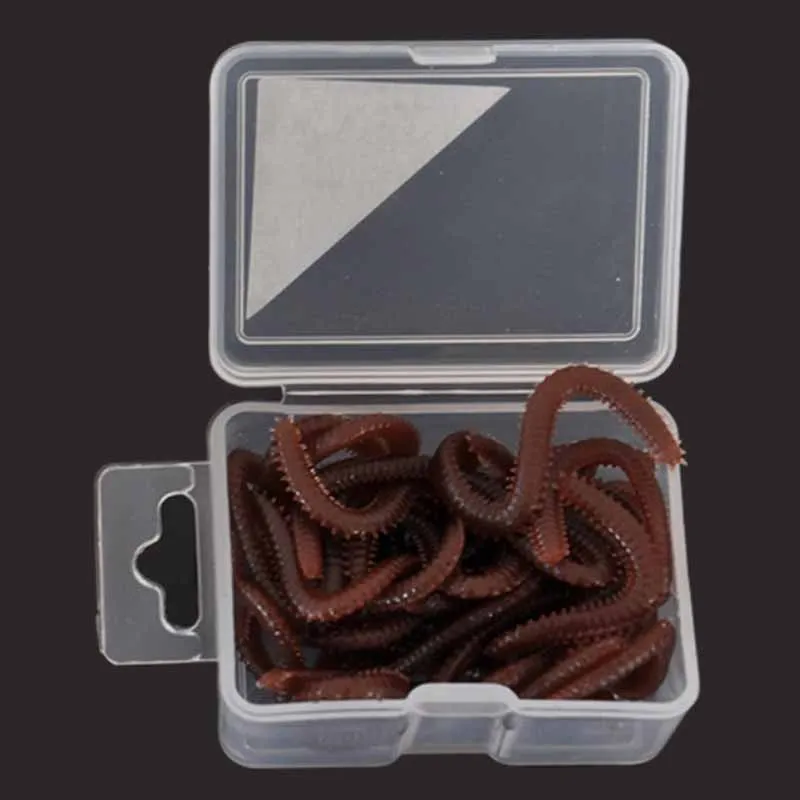 

2 colors 20g Boxes of False Bait Freshwater Road and Universal Bait Lugworm Simulation Red Earthworm Soft Bait Fishing Lure MJ