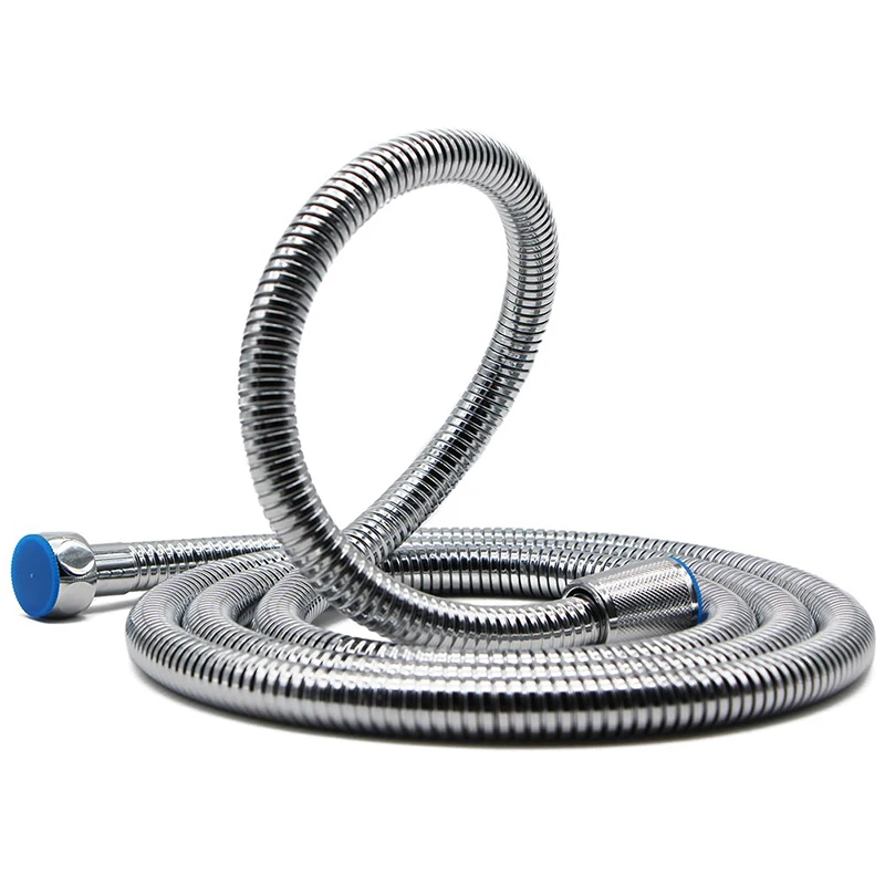 

Silver Stainless Steel Bathroom Shower Hose Universal Water Saving Pressurized Drainage Water Connection Hose