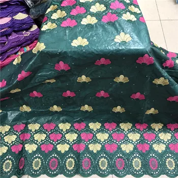 

african net lace fabric 2020 high quality african bazin riche getzner 100% cotton bazin brode fabrics for dress 5yards/lot
