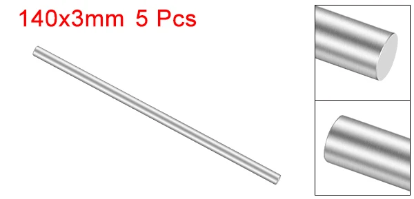 Uxcell 5 шт. вал круглый стержень из нержавеющей стали 50x2. 5-250x2mm для DIY игрушки RC модель автомобиля часть легко использовать для модели DIY