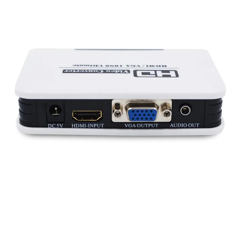 VGA к HDMI конвертер адаптер Интерфейс HD vga к hdmi Женский к женскому с аудио портом компьютер конвертировать в проектор/ТВ
