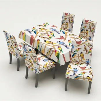 

Christmas Tablecloth bird/Chair Cover Digital Printing Polyester Fresh Table Cloth New Korean Style Toalha De Mesa 20Mar27