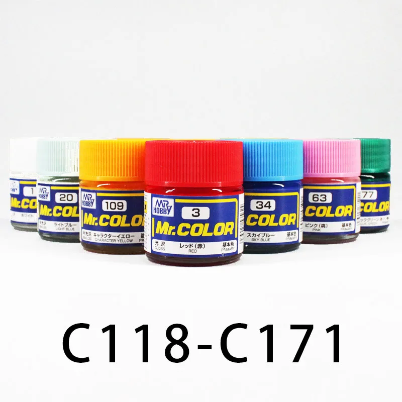 

10ML C118-C171 Mr Color Oily Nitro Paint Pigment For DIY Military Tank Ship Plane Soldier Model Handcraft Coloring Building Tool
