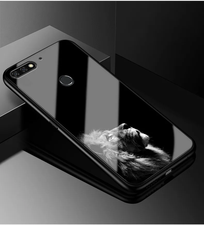 Для huawei Honor 7C чехол 5," стекло для ПК чехол для телефона черный бампер чехол для Honor 7C Чехлы для huawei Honor 7C AUM-L41 стеклянный чехол