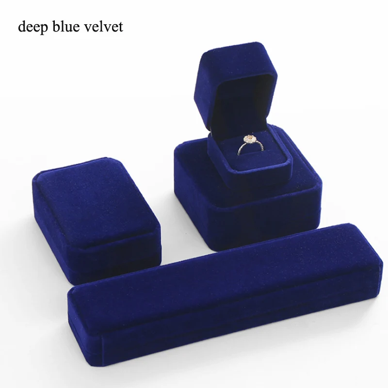 12/6/6/4pcs/Dozne Velvet Jewelry Package Box Rings Stud Earrings Bracelet Organizer Necklace Jewellery Box Organizer Wholesale