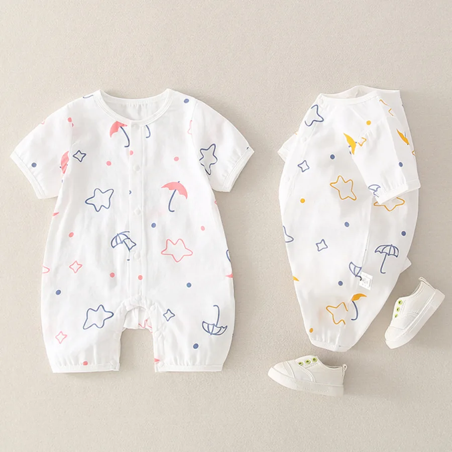 

Newborn Kids Baby Boy Girl Romper Clothes Toddler Infant Baby Short-sleeved Thin Cotton Jumpsuit Outfit Kids Summer Clothing