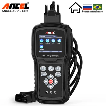 

ANCEL AD610 Elite Professional OBD2 Automotive Scanner ABS Airbag SAS Car Diagnostic Tool OBDII EOBD Code Reader Free Update OBD