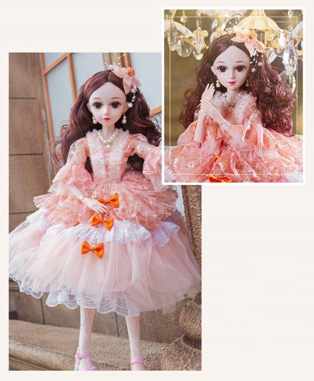 Мигающая кукла 60 см, модная Кукла для девочек, большая Оригинальная кукла ручной работы 1/3, полный набор из 18 шарнирных кукол, игрушка для девочек, подарок на праздник
