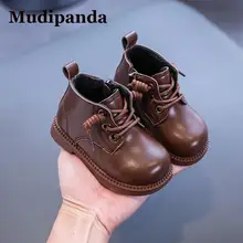 Crianças menina moda botas de couro do bebê menino inverno martin botas newbron infantil criança sapato quente meninas preto princesa sapato 1 3y