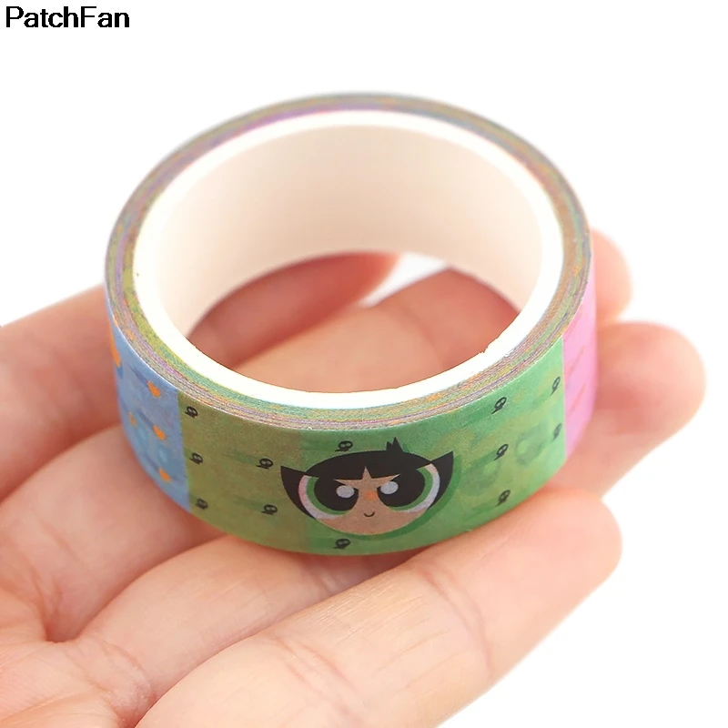 20 шт./лот Patchfan The Powerpuff для девочек DIY Скрапбукинг липкий клей Васи бумага маскирующая лента печатные узоры наклейка A2675