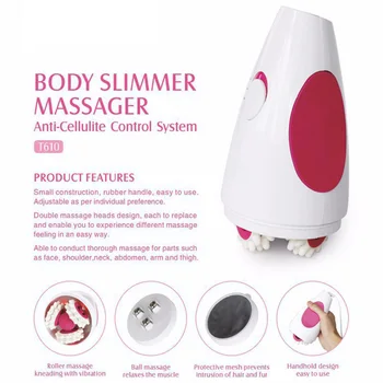 

3D Electric Beauty Face Body Slim Device Vibration & Heat Therapy Fat Burning Machine Lose Weight Anti Cellulite Roller Massager