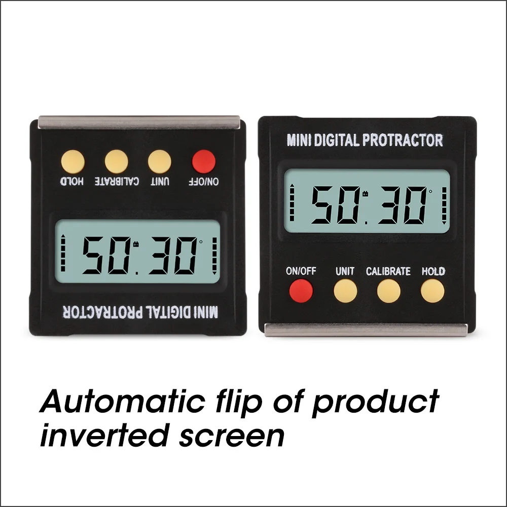 RZ Angle Protractor Universal Bevel 360 Degree Tilt Mini Electronic Digital Protractor Inclinometer Tester Measuring Tools