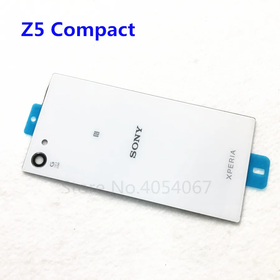 Задняя стеклянная Задняя панель для телефона батарея Дверь для Sony Xperia Z5 компактный мини E5823 E5803 запасные части задняя дверь Чехол - Цвет: Z5 Compact white