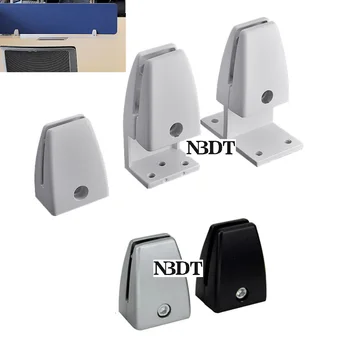 

8Pcs Aluminum Alloy Partition Screen Clamp Clip Office Desktop Acrylic Wood Glass Black Sanding Silver White T L Flat Mount