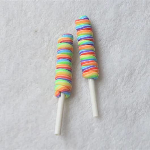 50 шт. Радуга Красочные леденцы bonbon конфеты смолы детские игрушки для брелока widget украшения мобильного телефона