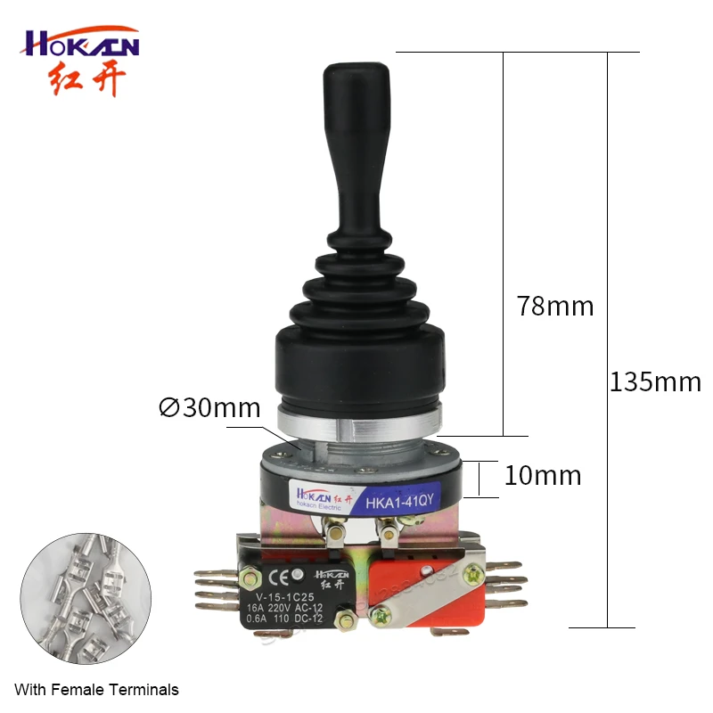1pc Joystick Switch HKA1-41Z02 2NO 2-position Return Momentary Joy Stick Joystick Switch ampiamente utilizzato per il campo di automazione e sicurezza 1pc Joystick Switch HKA1-41Z02 2NO 2-position Return Momentary Joy Stick Joystick Switch ampiamente utilizzato per il campo di automazione e sicurezza