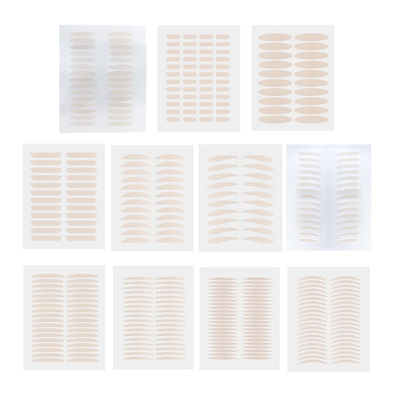 Lace Double Eyelid Stickers Beauty Fine-tuning And Magnification Invisible Eyelid Stickers Eye Makeup 1/3/5/6/7 Sheets double fold eyelid tape