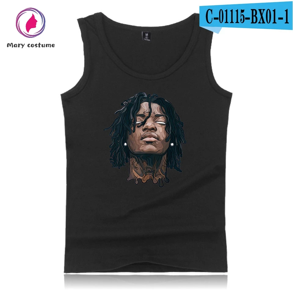 Sahbabii печать хип хоп хлопок модная мужская летняя майка с бретелями пальто без рукавов Горячая тренд Повседневная одежда жилет - Цвет: Black
