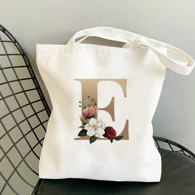Tote Bag Anime Women Cotton on the Frame Shorts Bags Paper Shopping for Boutique Flower Letter Cart Woman Raffia Shoppers With E