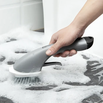 

Handheld Cleaning Brush Anti-skid Handle Automatic Add Detergent Plastic Kitchen Cleaning Accessories for Home Kitchen Bathroom
