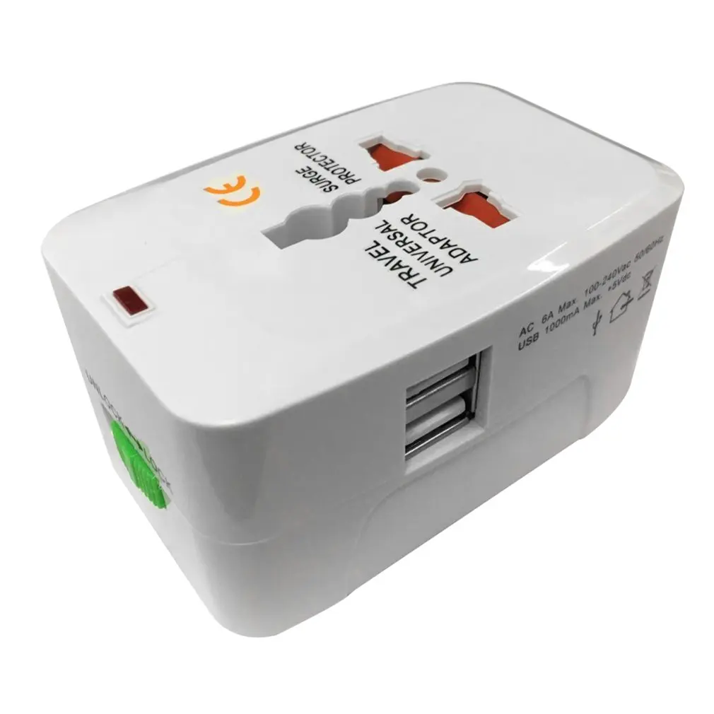 Universal Travel Adapter Dual USB Charger AU/UK/US/EU All in One Wall Power Plug International Socket | Компьютеры и офис