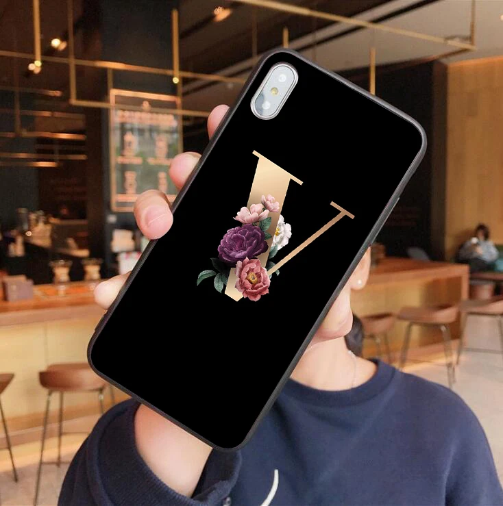 TPU На выбор для IPhone X 10 с буквенными цветами черный мягкий Уретановый Термопластик(tpu) чехол для iPhone X S MAX XR 6 6S 7 8 Plus высококачественный чехол для телефона с принтом - Цвет: TPU