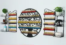 

Circular wall hanging display rack manicure shop nail polish glue rack iron art cosmetics shelf European wall rack