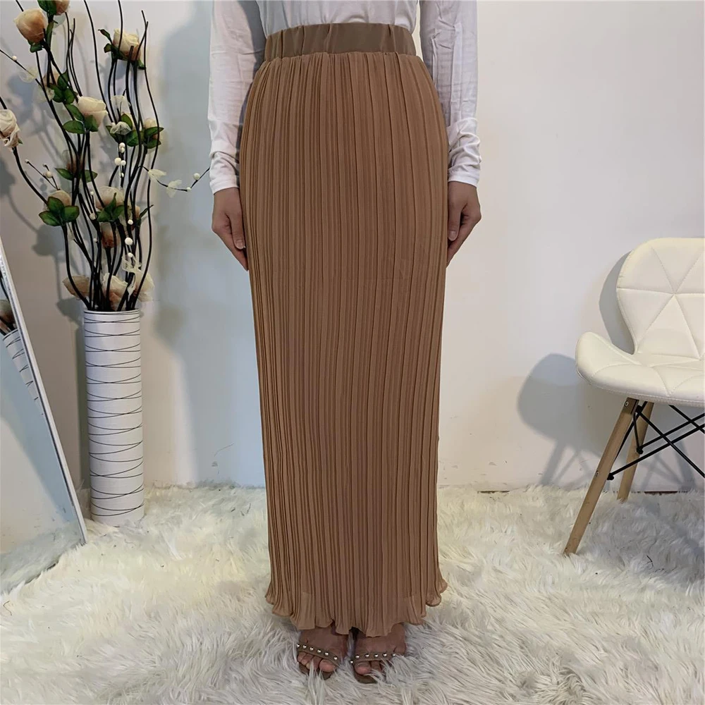 Modest Muslim Women’s A-Line Denim Maxi Skirt - M8948 Light Blue main image 1