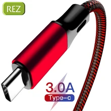 REZ usb type C кабель для type C для samsung красный Быстрый зарядный USB кабель type-C кабель Usb кабель для передачи данных для Xiaomi USB-C кабель