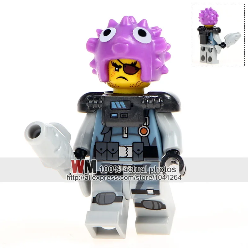 10 лотов ниндзя PG8077 Garmadon Акула армия большой белый фугу фонарь Рыба свинец Краб Джерри хамер строительные блоки игрушки