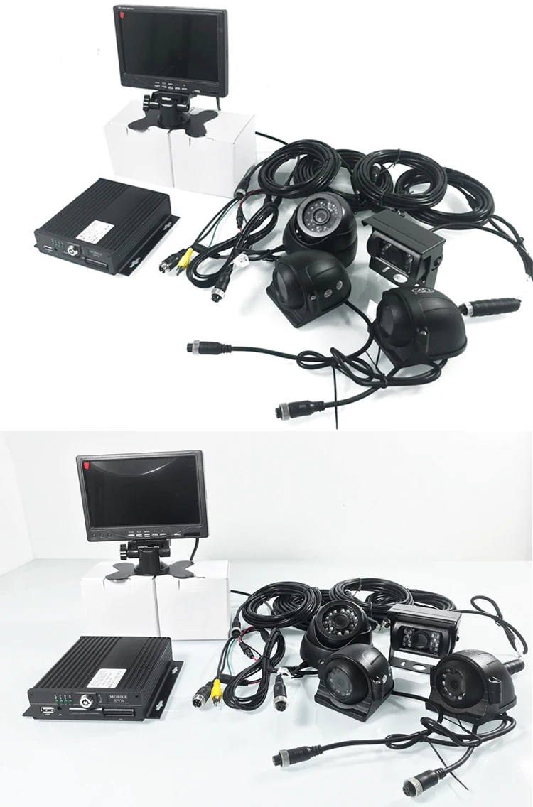 LSZ 4-канальный AHD 720P MDVR+ 3-дюймовая Пленка Пластиковая купольная камера Грузовик Мобильный DVR комплекты