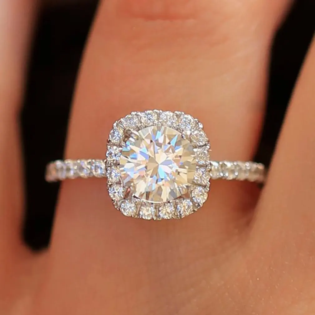 

R269 Ladies Jewelry Creative Hearts And Arrows Zircon Ring European And American Fashion Jewelry Exotic Style
