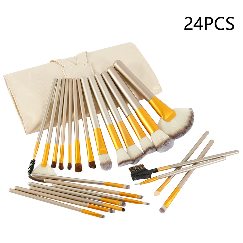 12/24 шт. Professionelle Kosmetik макияж Pinsel Werkzeuge Kosmetik макияж-Pinsel-комплект Уход за кожей лица кисти для румян и теней набор - Цвет: 24pcs