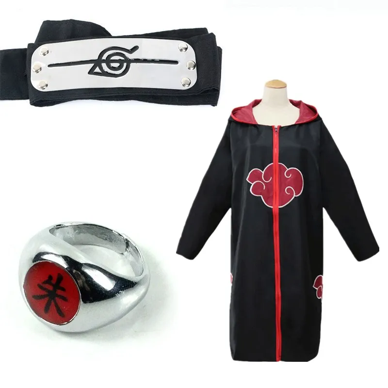 Аниме Наруто Akatsuki Учиха Итачи плащ косплей для женщин для мужчин Хэллоуин Рождественский костюм плащ накидка