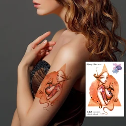 Water Transfer Temporary Waterproof Fake Tattoos Stickers Cute Body Art Sexy Makeup,Colorful Dragon Snake Hotwife for Men Women