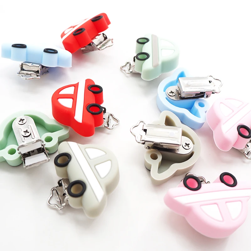 

Chengkai 50pcs Silicone Car Clips DIY Baby Cat Mouse Animal Pacifier Teether Dummy Soother Nursing Jewelry Toy Accessories