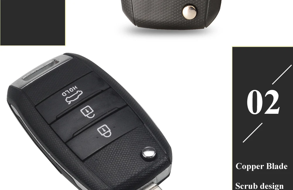 Keyforkess 3 pulsanti telecomando Flip Car Key 433MHZ ID46 ID70 Chip per Kia K3 Sorento Sportage 2013 2014 2015 Fob senza chiave - Had693567cf1b4843a131fee88b5f94bbG
