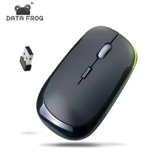 Беспроводная мини-мышь DATA FROG 2,4 ГГц для Mac, USB оптический приемник, мыши для ноутбука, ноутбука, ПК, настольного компьютера для Macbook