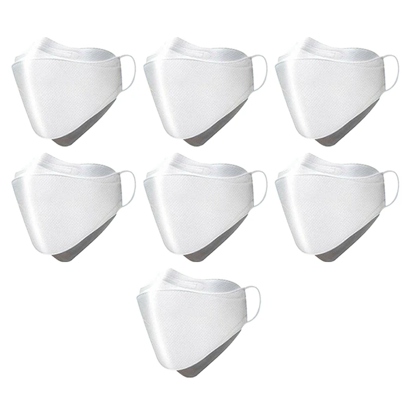 

7PCS KF94 Mouth Face Mask 4-Ply Protective 94% Filtration Dust-Proof Respirator