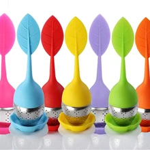 Заварка чая, ситечко из нержавеющей стали с силиконовой ручкой и поддон для капель в комплекте, круче рассыпного чая, лучше всего подходит для рассыпного листа или травяного чая