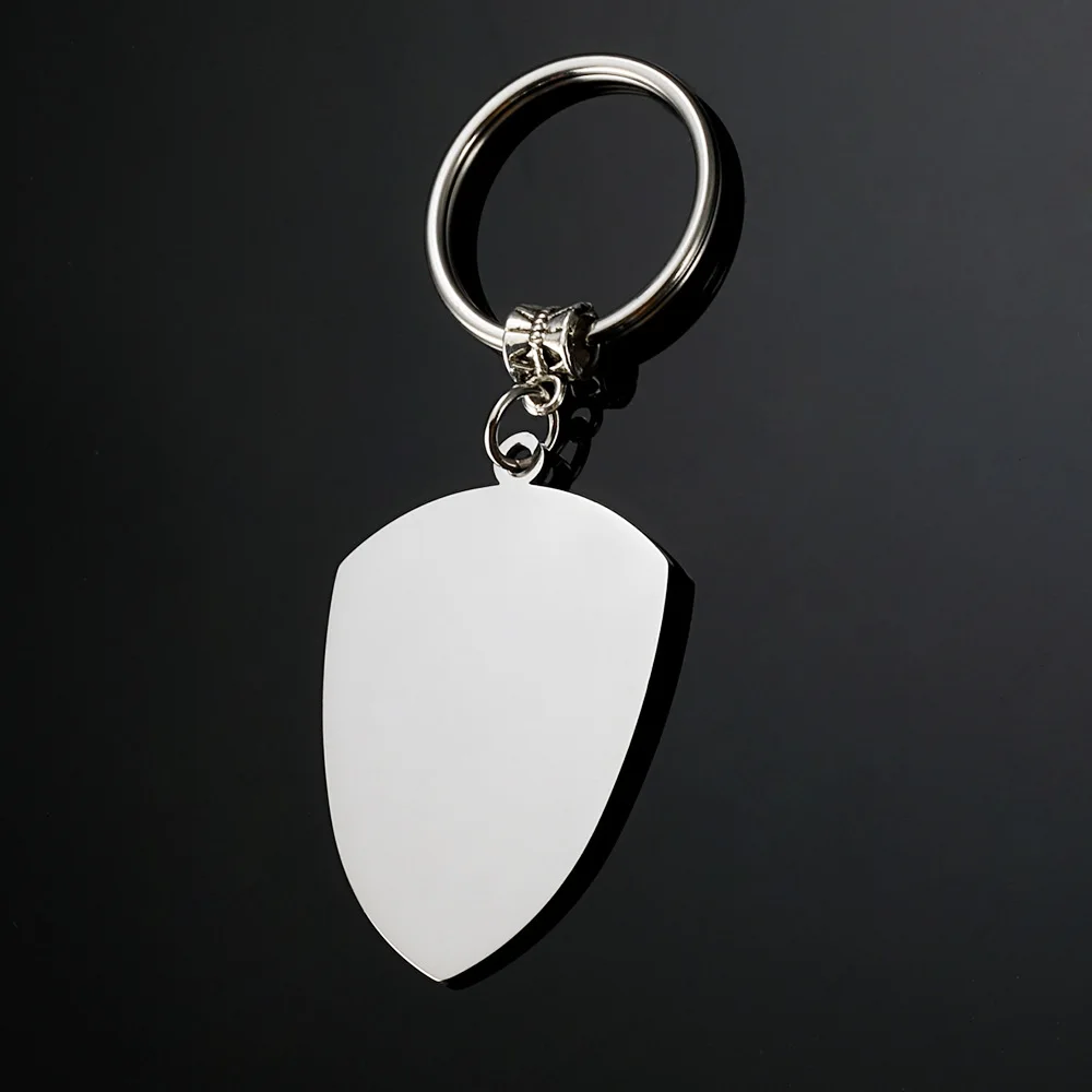 100 Stainless Steel Shield Keychain Blank For Engrave Metal Military