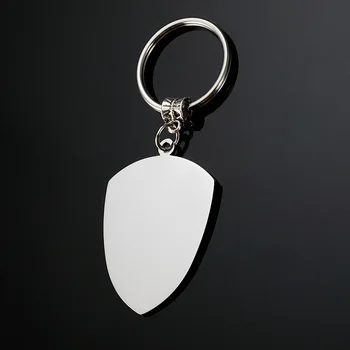 

100% Stainless Steel Shield Keychain Blank For Engrave Metal Military Plate Key Chain Mirror Polished Wholesale 10pcs