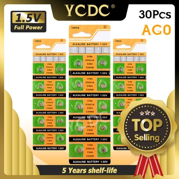 

30Pcs AG0 LR521 379 V520 SR521SW Button Cell Coin Battery 1.55V For Watch Toy 1.55V AG0 379 LR521 SR63 618 SR521SW Coin Cell