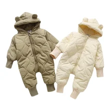 New Winter Baby Clothing Fur Lining Toddler Girls Rompers Bear Suit Infant Outfit Baby Clothes Girl Baby Costume