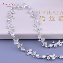 YouLaPan-Cinturón de novia con diamantes de imitación S301, Cinturón fino de ópalo, cadena estrecha, diseño de joyería, accesorios nupciales