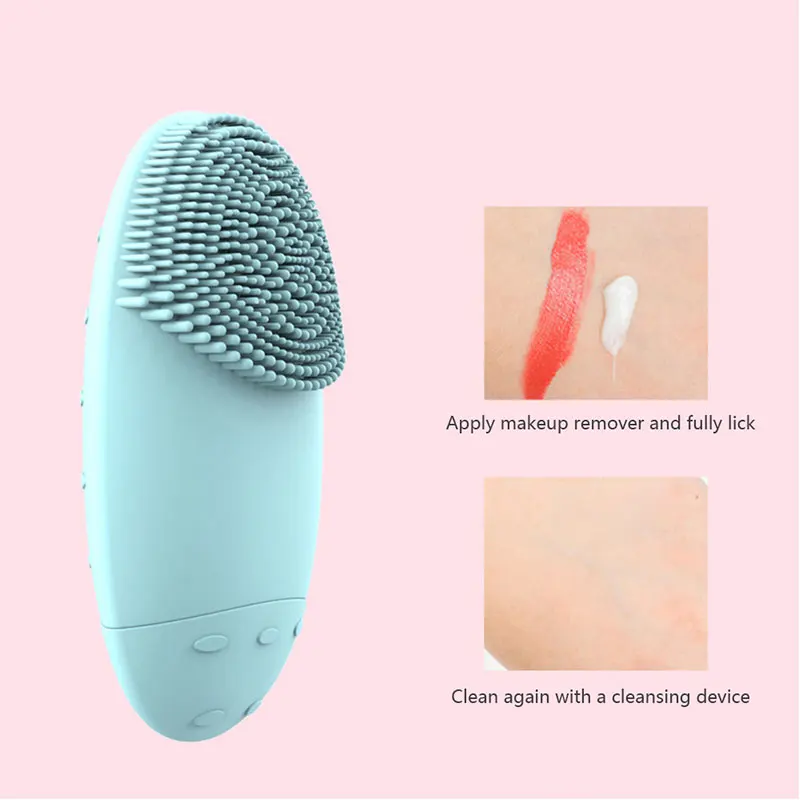 Electric Facial Cleansing Brush Lunaing Mini 2 Skin No Dead Corner Pore Dirts Cleanse Anti Aging Wrinkle Silicone Brush Foreoing